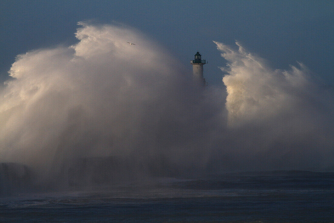 Frankreich,Hauts de France,Pas de Calais,Opalküste,Sturm Ciara. Boulogne sur Mer