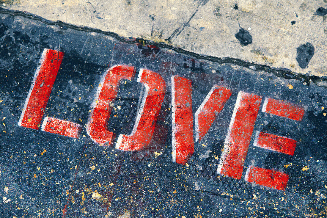 Love write on the ground