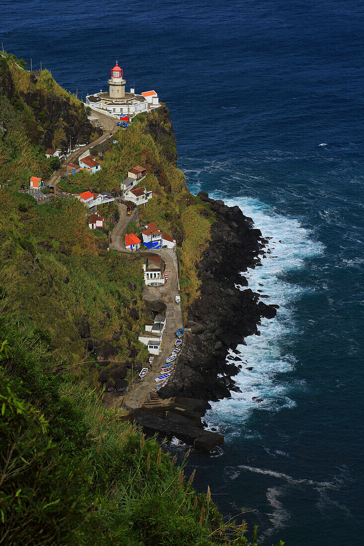 Insel Sao Miguel, Azoren, Portugal. Ponta do Arnel. Leuchtturm