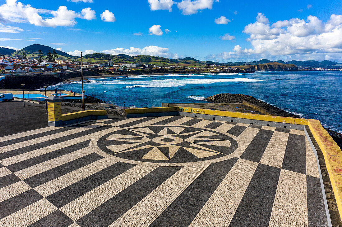 Insel Sao Miguel, Azoren, Portugal. Ribeira Grande. calcada portuguesa