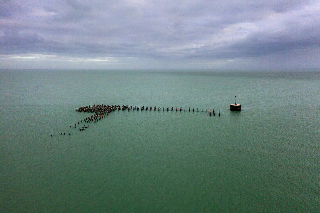 USA, Florida. Gasparilla Insel. Boca Grande. Ruinen eines alten Piers