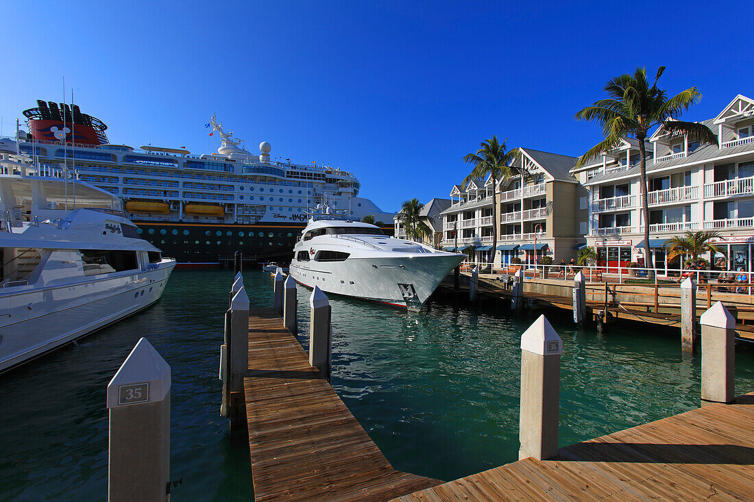 USA,Florida,Key West,harbour,Disney Magic,Disney Cruise Line, Walt Disney Company.