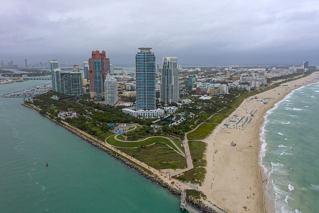 Usa,Florida,Miami,South Beach. Biscayne Bucht