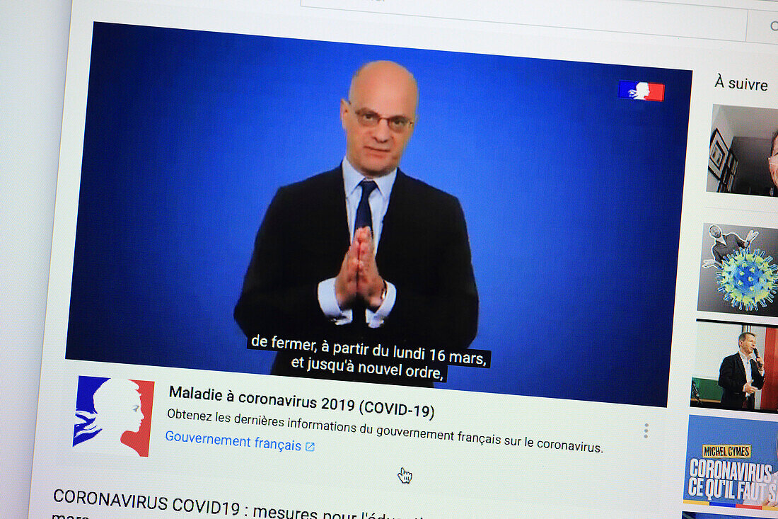 French education minister close all schools for coronavirus