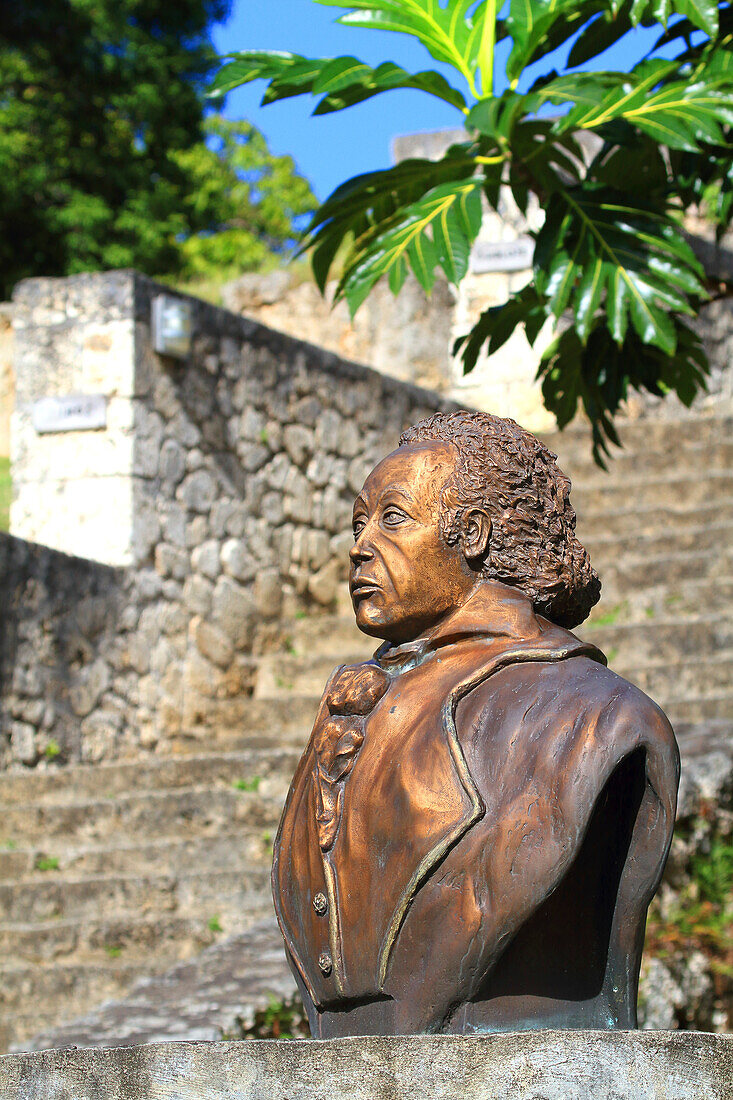 France,French Antilles,Guadeloupe. Petit-Canal. Louis Degres statue. Slaves march