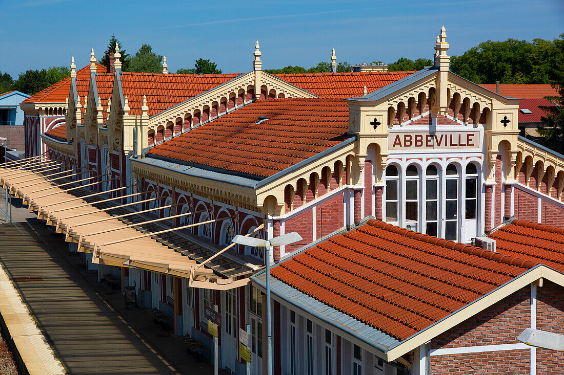 France,Hauts de France,Somme. Abbeville,center city. Railway station