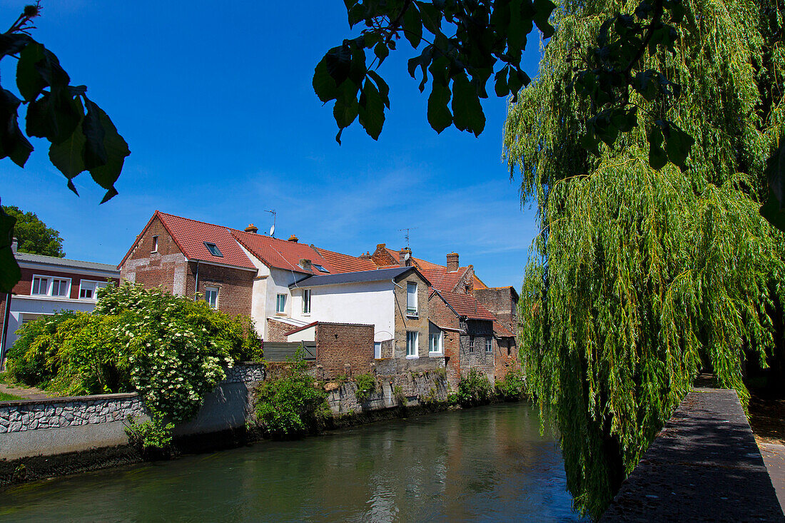 France,Hauts de France,Somme. Abbeville,center city. Somme river