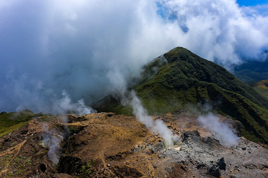 Frankreich,Guadeloupe. La Soufriere