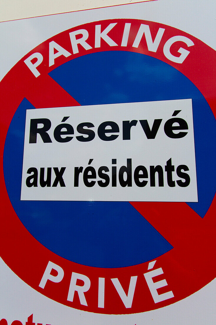 Parking reserved for residents