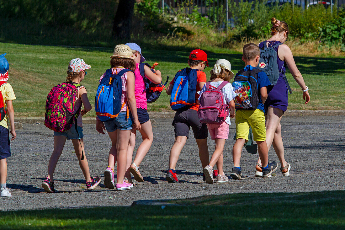 Schoolchildren on a school trip