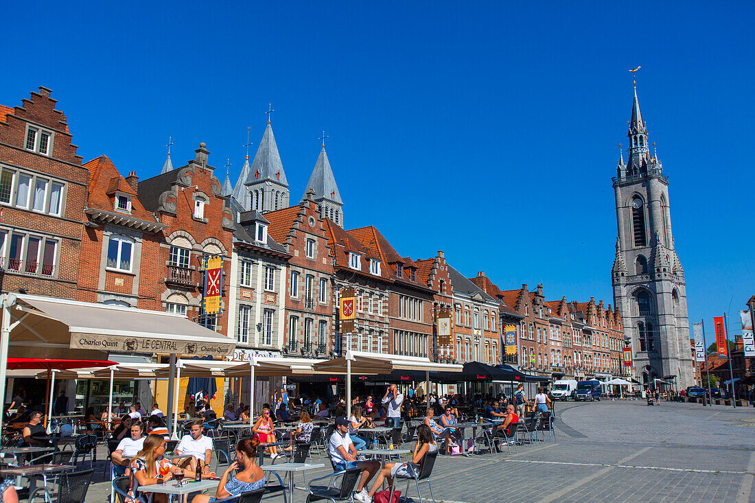 Europa,Belgien,Tournai. Großer Platz