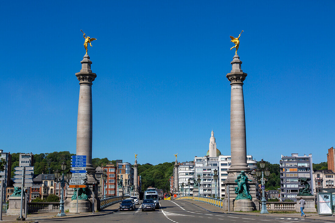 Europe,Belgium,Liege. Angels bridge