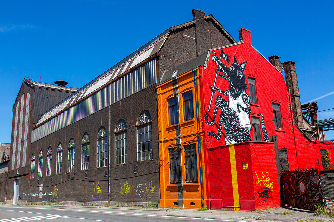 Europa,Belgien,Charleroi. Straßenkunst. Vorsehung