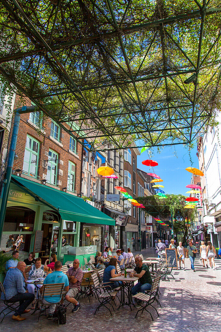 Europe,Belgium,Charleroi. Pedestrian street