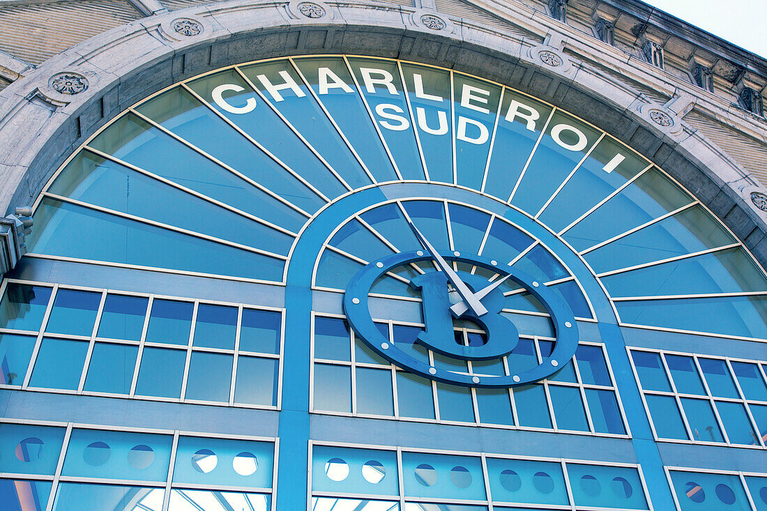 Europe,Belgium,Charleroi. Railway station