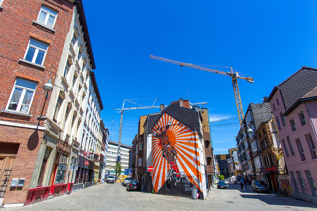 Europa,Belgien,Charleroi. Straßenkunst