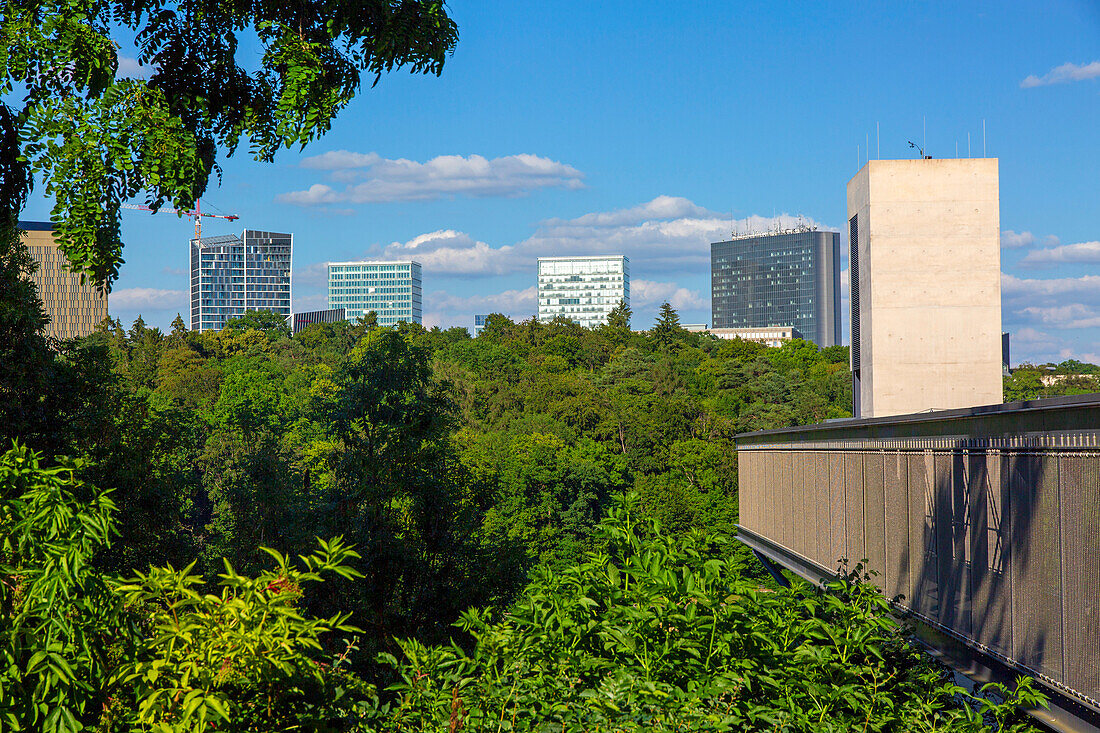 Europa,Luxemburg,Luxemburg-Stadt. Kirchberg. Panoramalift Pfaffenthal