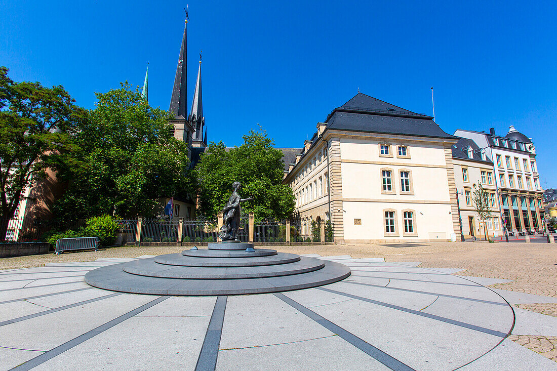 Europe,Luxembourg,Luxembourg City. Grand Duchess Charlotte Monument