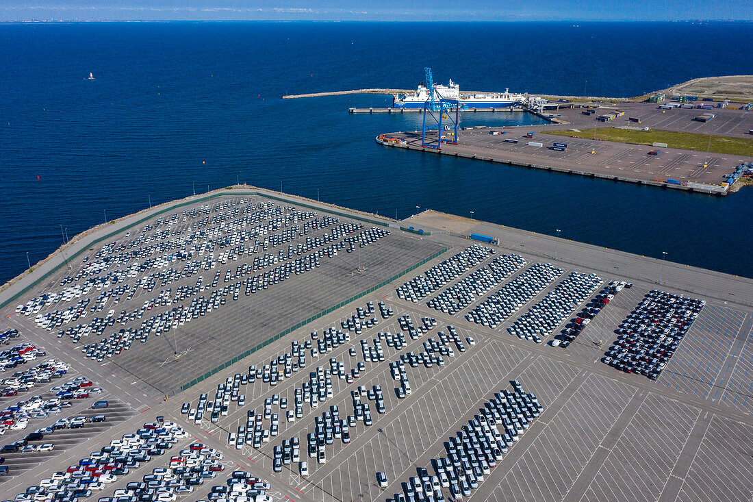 Europa, Skandinavien, Schweden. Schonen. Malmoe. Hafen,Autos