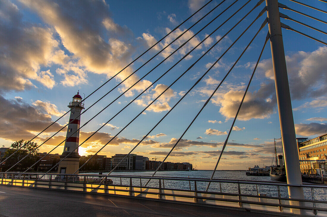 Europa,Skandinavien,Schweden. Schonen. Malmoe. Inre Hamnen Hafen. Malmöer Leuchtturm