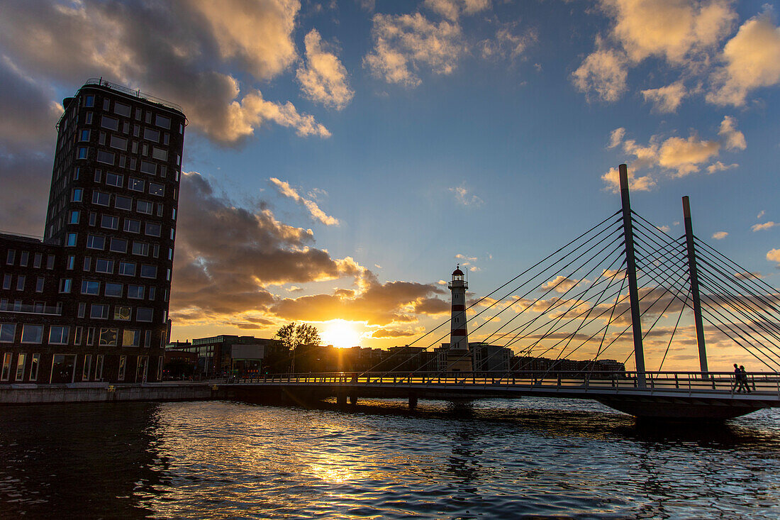 Europa,Skandinavien,Schweden. Schonen. Malmoe. Inre Hamnen Hafen. Malmöer Leuchtturm