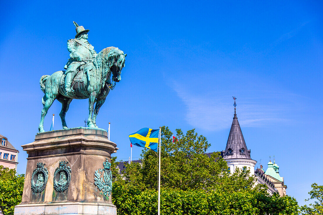 Europa, Skandinavien, Schweden. Skania. Malmö. Karl X Gustav Statue