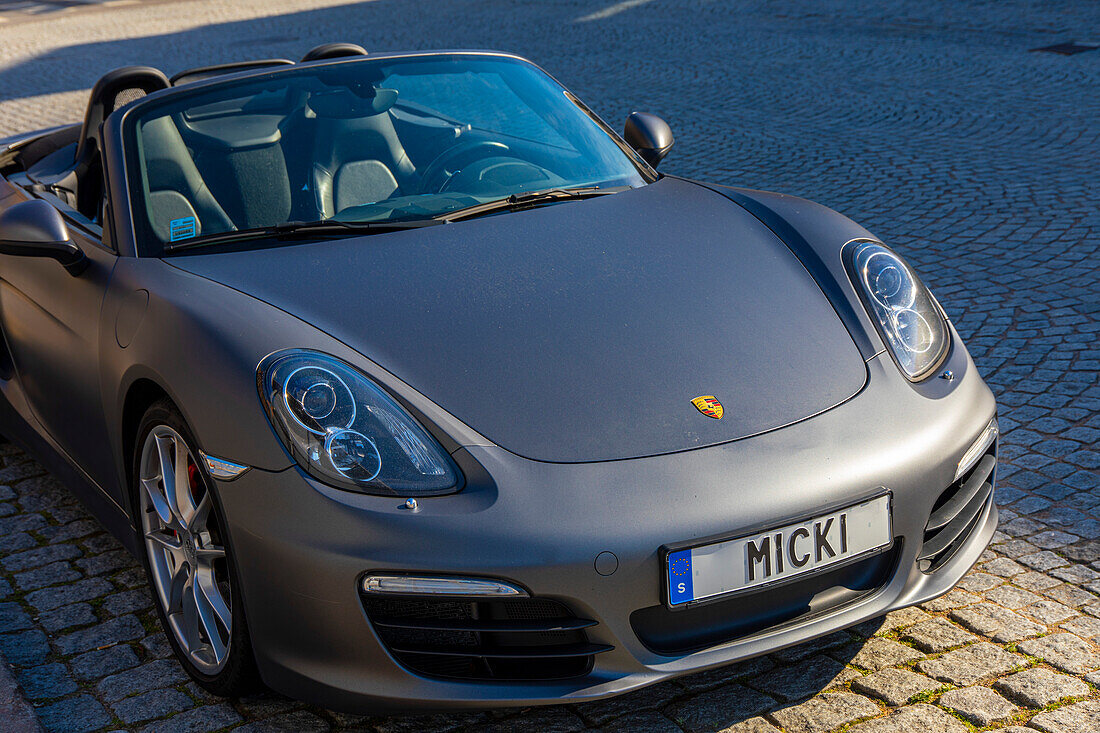 Porsche with a personalized plate