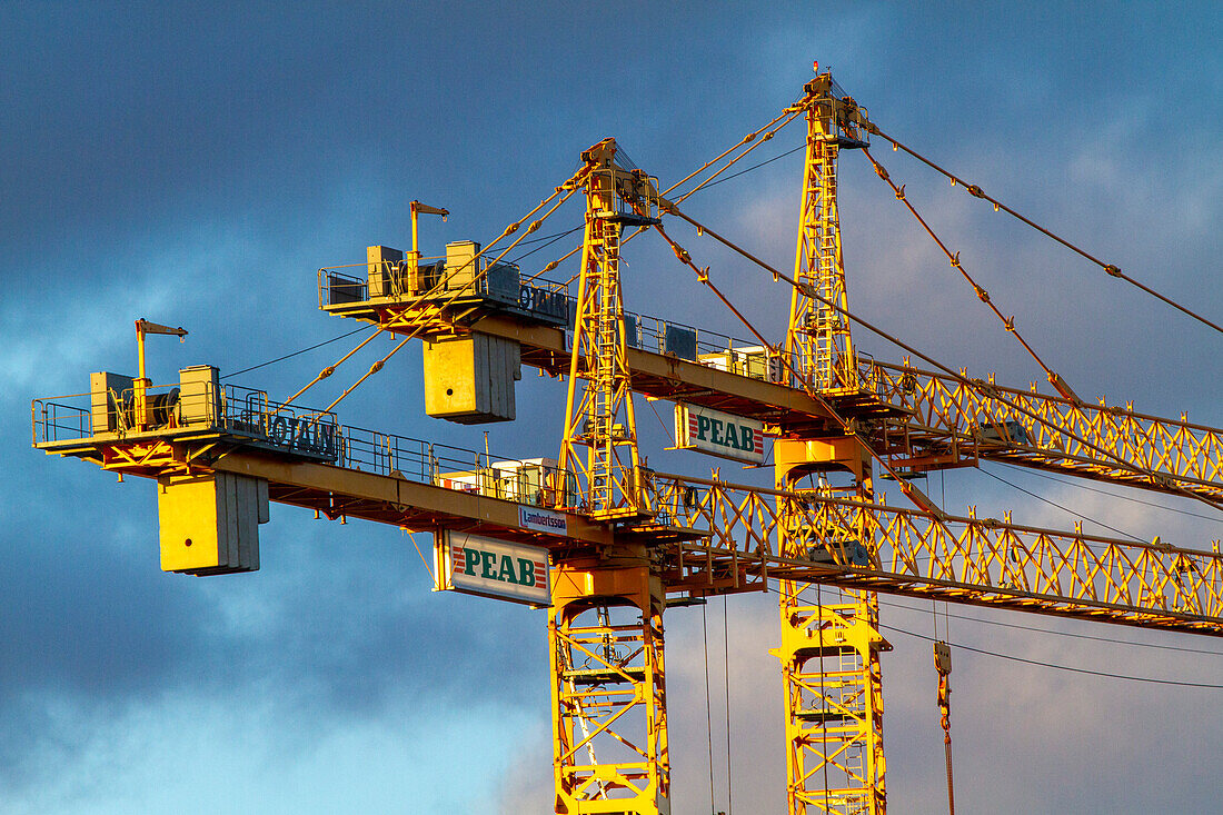 Europe,Scandinavia,Sweden. Skania. Malmoe. Cranes