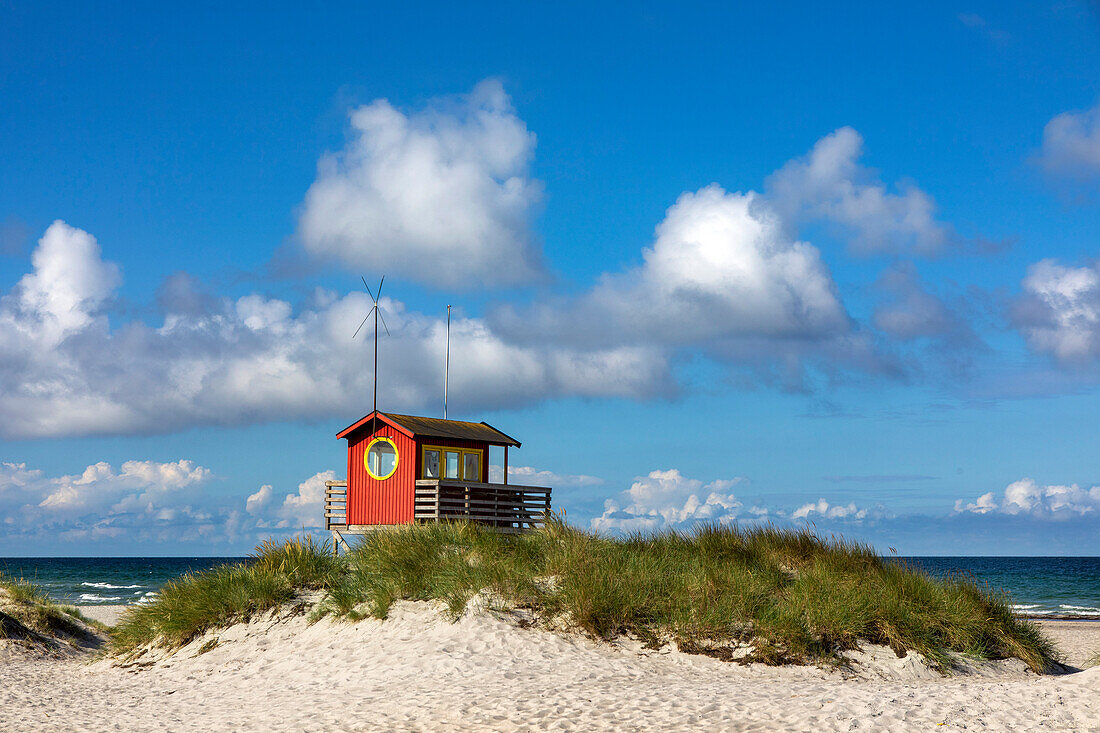 Europa, Skandinavien, Schweden. Skanien.  Halbinsel Falsterbo. Skanor. Rettungsschwimmer