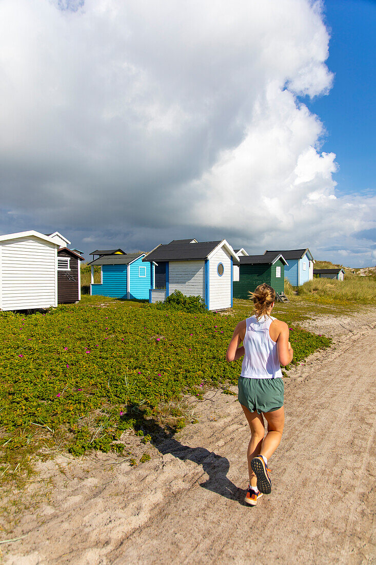 Europe,Scandinavia,Sweden. Skania.  Falsterbo peninsula. Skanor. Beach huts