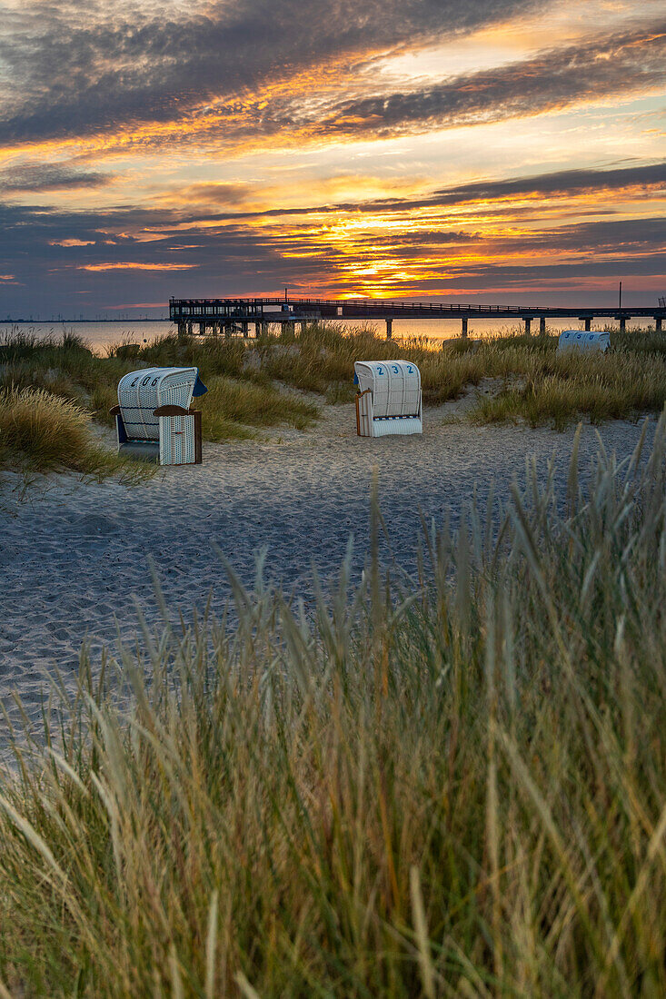 Europa,Deutschland. Schleswig-Holstein. Heiligenhafen. Strandkorb