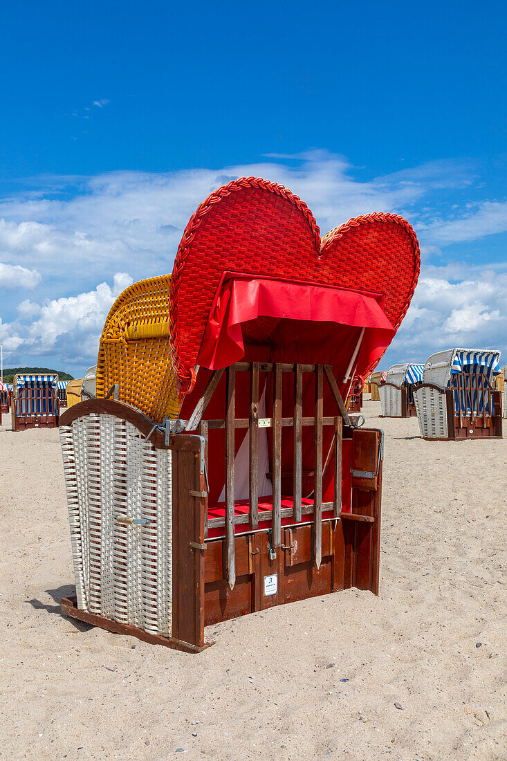 Europe,Germany. Schleswig-Holstein. Travemuende. Strandkorb