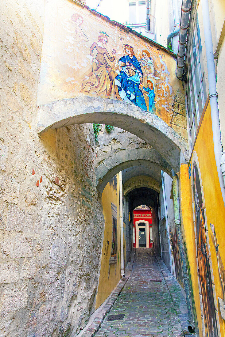 France,Hauts de France,Aisne,Laon. Old town,Ruelle des Neufliers