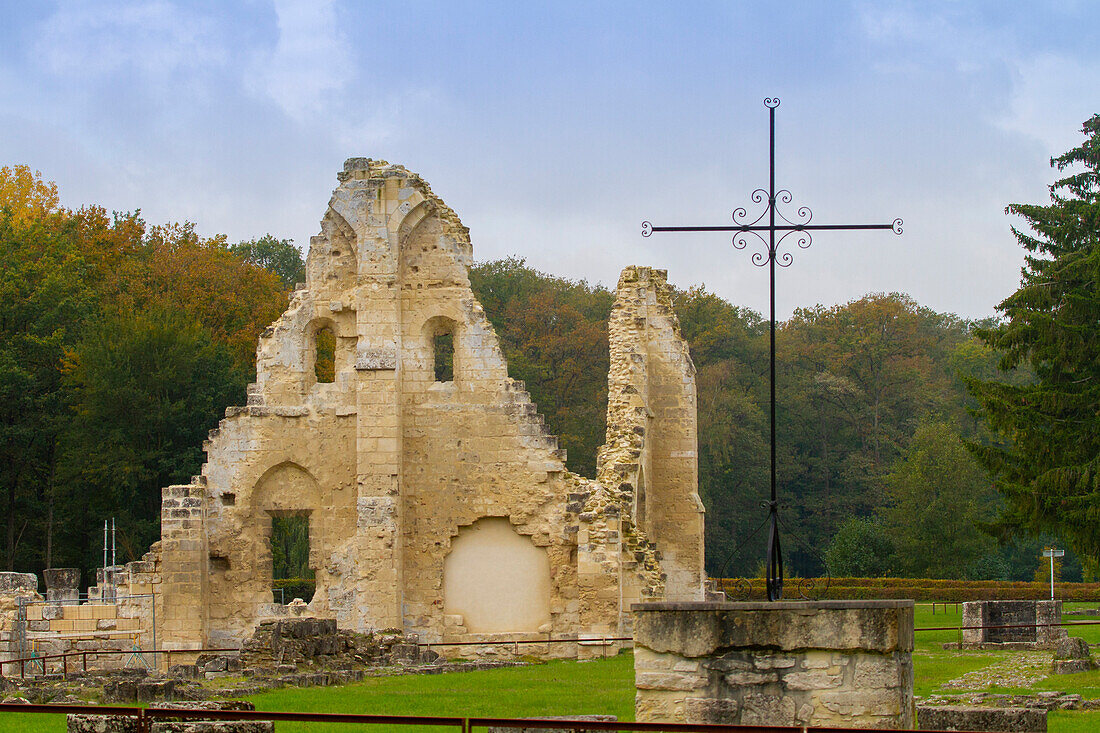 France,Hauts de France,Aisne,Chemin des Dames. Bouconville-Vauclair, Vauclair Abbey