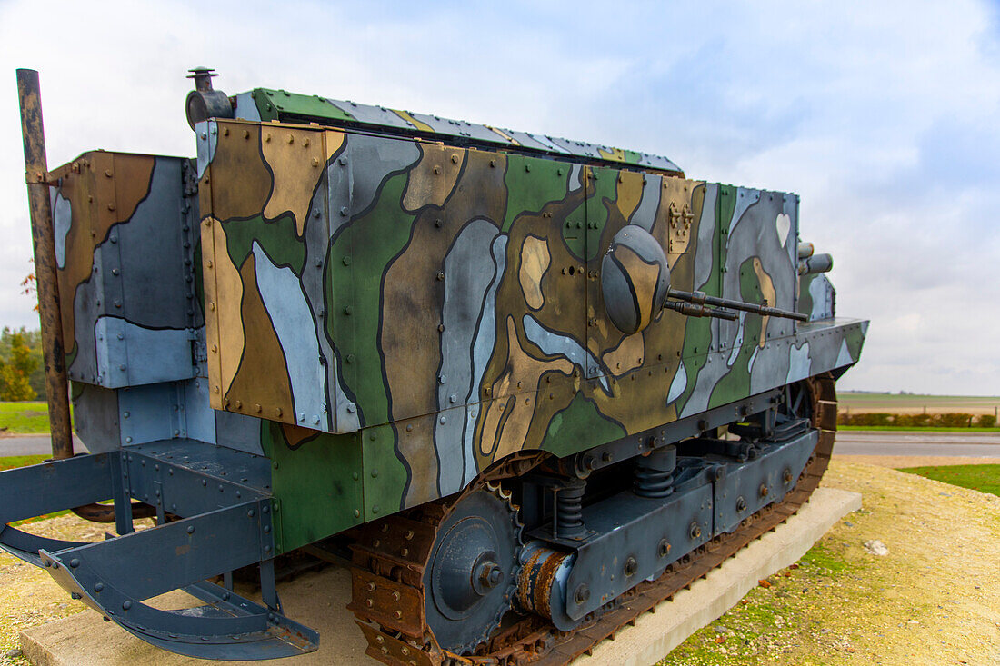 France,Hauts de France,Aisne,Chemin des Dames. Berry-au-Bac. National Assault Tank Monument