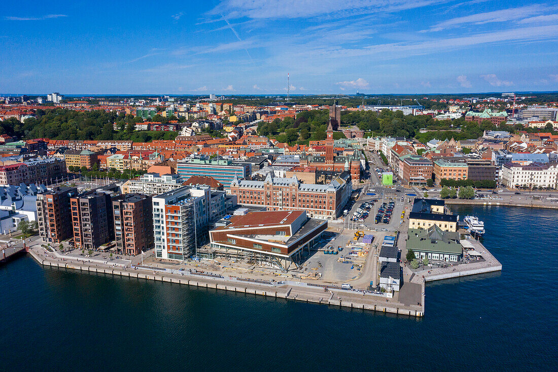 Europa, Skandinavien, Schweden. Schonen. Helsingborg. Gebäude eines neuen Stadtteils am Hafen