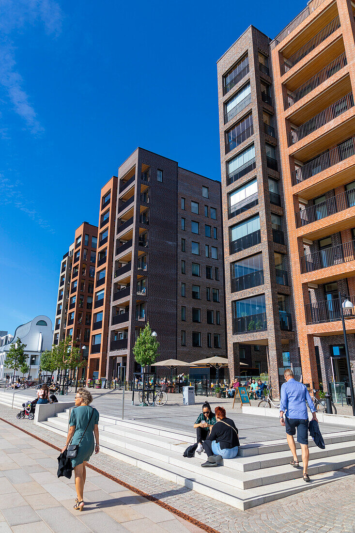 Europa, Skandinavien, Schweden. Schonen. Helsingborg. Gebäude eines neuen Stadtteils am Hafen