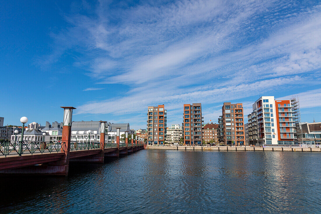 Europa, Skandinavien, Schweden. Schonen. Helsingborg. Gebäude eines neuen Stadtteils am Hafen