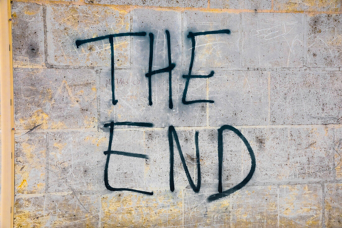 The end. Graffiti