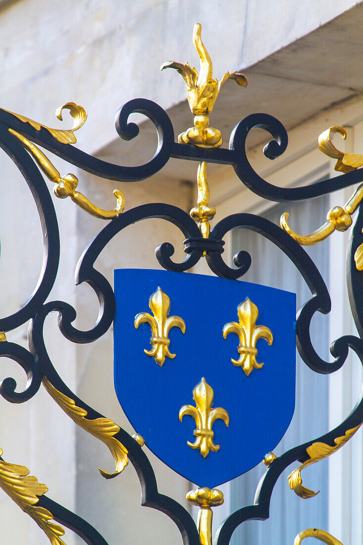 France,Hauts de France,Aisne,Laon. Beautiful ironwork sign