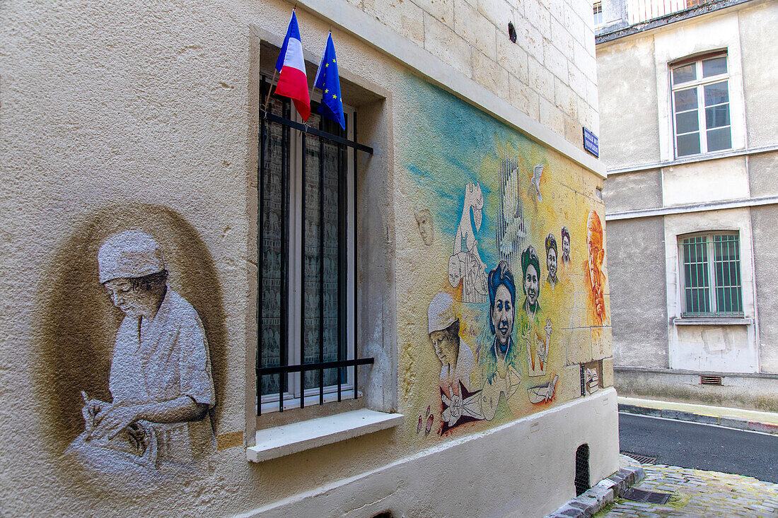 Frankreich,Hauts de France,Aisne,Laon. Alte Stadt,Ruelle des Neufliers