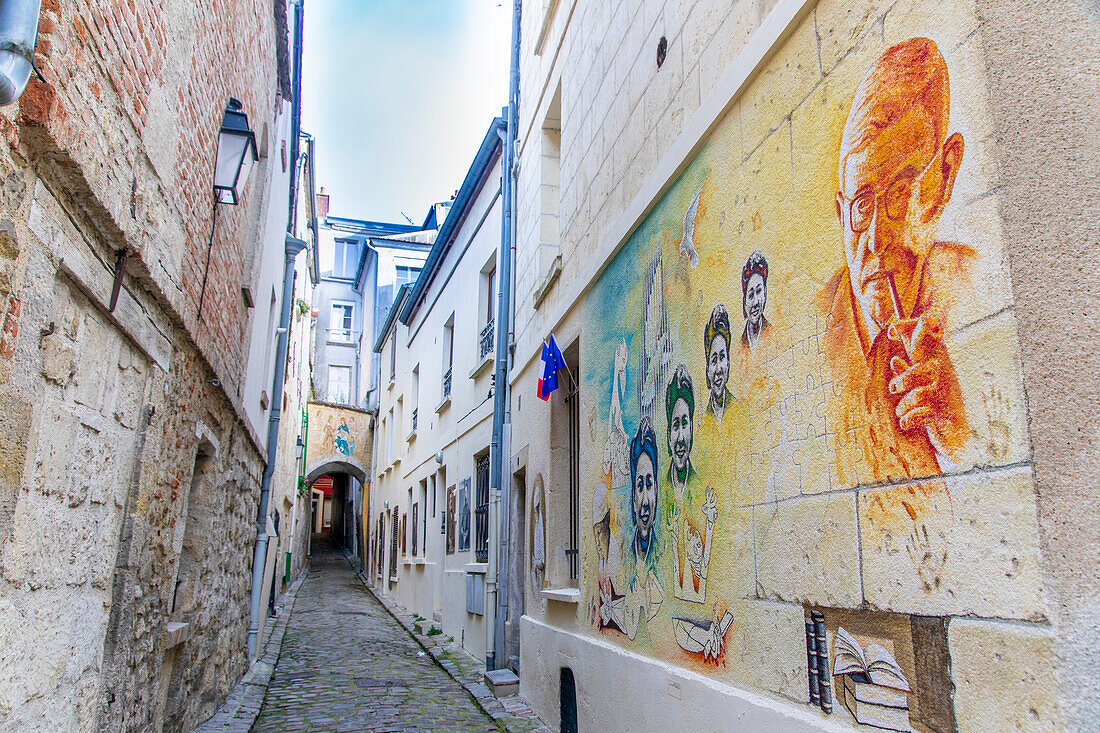 Frankreich,Hauts de France,Aisne,Laon. Alte Stadt,Ruelle des Neufliers