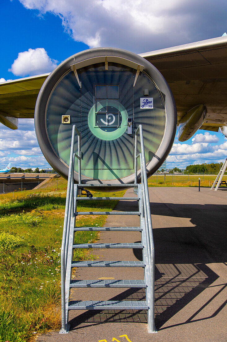 Europa, Skandinavien, Schweden. Stockholm. Flughafen Stockholm-Arlanda. Jumbo Herberge. Jugendherberge in einer Boeing 747. Zimmer in einem Reaktor