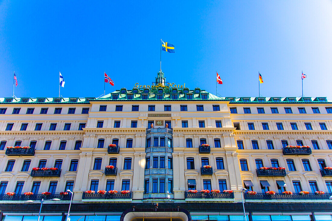 Europa,Skandinavien,Schweden. Stockholm. Strandvaegen. Das Grand Hotel