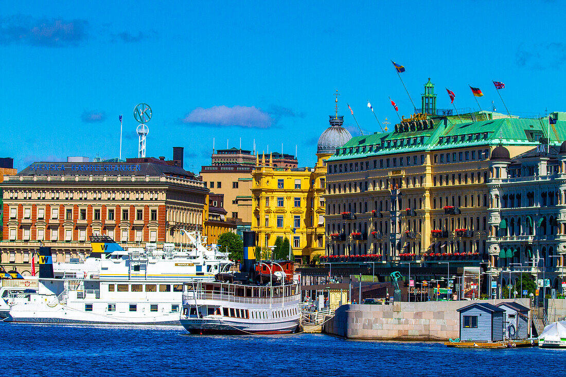 Europa,Skandinavien,Schweden. Stockholm. Strandvaegen. Das Grand Hotel