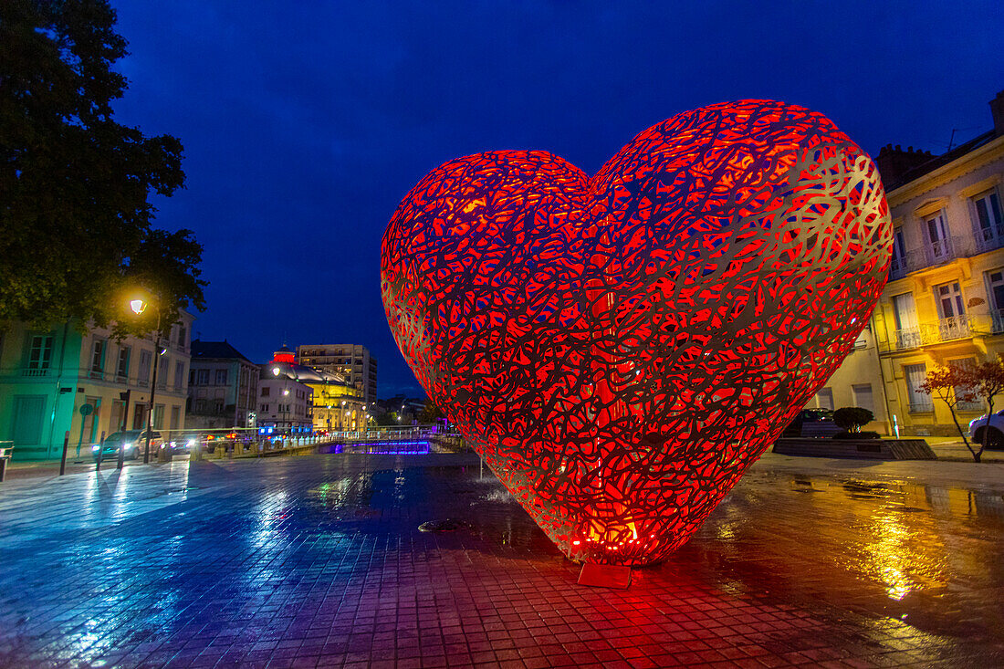 France,Grand Est,Aube,Troyes. Heart of Troyes on Counts quay by Michele and Thierry Kayo-Houël. Mandatory credit: ADAGP