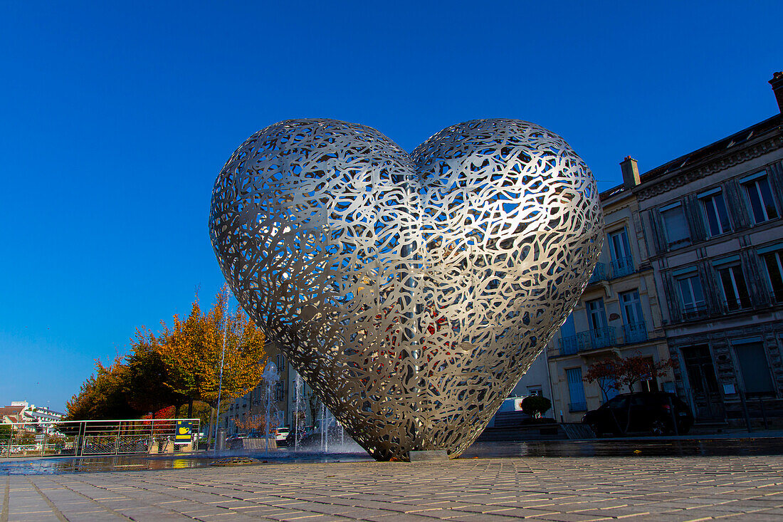 France,Grand Est,Aube,Troyes. Heart of Troyes on Counts quay by Michele and Thierry Kayo-Houël. Mandatory credit: ADAGP