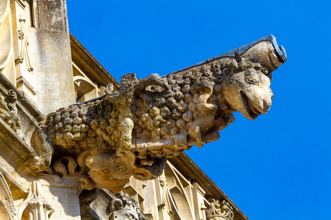 Frankreich,Grand Est,Aube,Troyes. Kirche Saint-Jean-au-Marche. Champagner-Becken und Theater zur blauen Stunde.