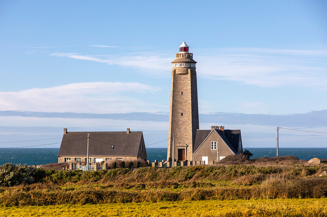 Frankreich,Manche,Cotentin. Fermanville. Leuchtturm am Kap Levi