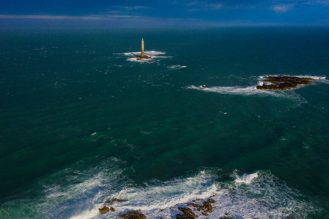 Frankreich,Manche,Cotentin. Cap de la Hague, Auderville. Leuchtturm von Goury